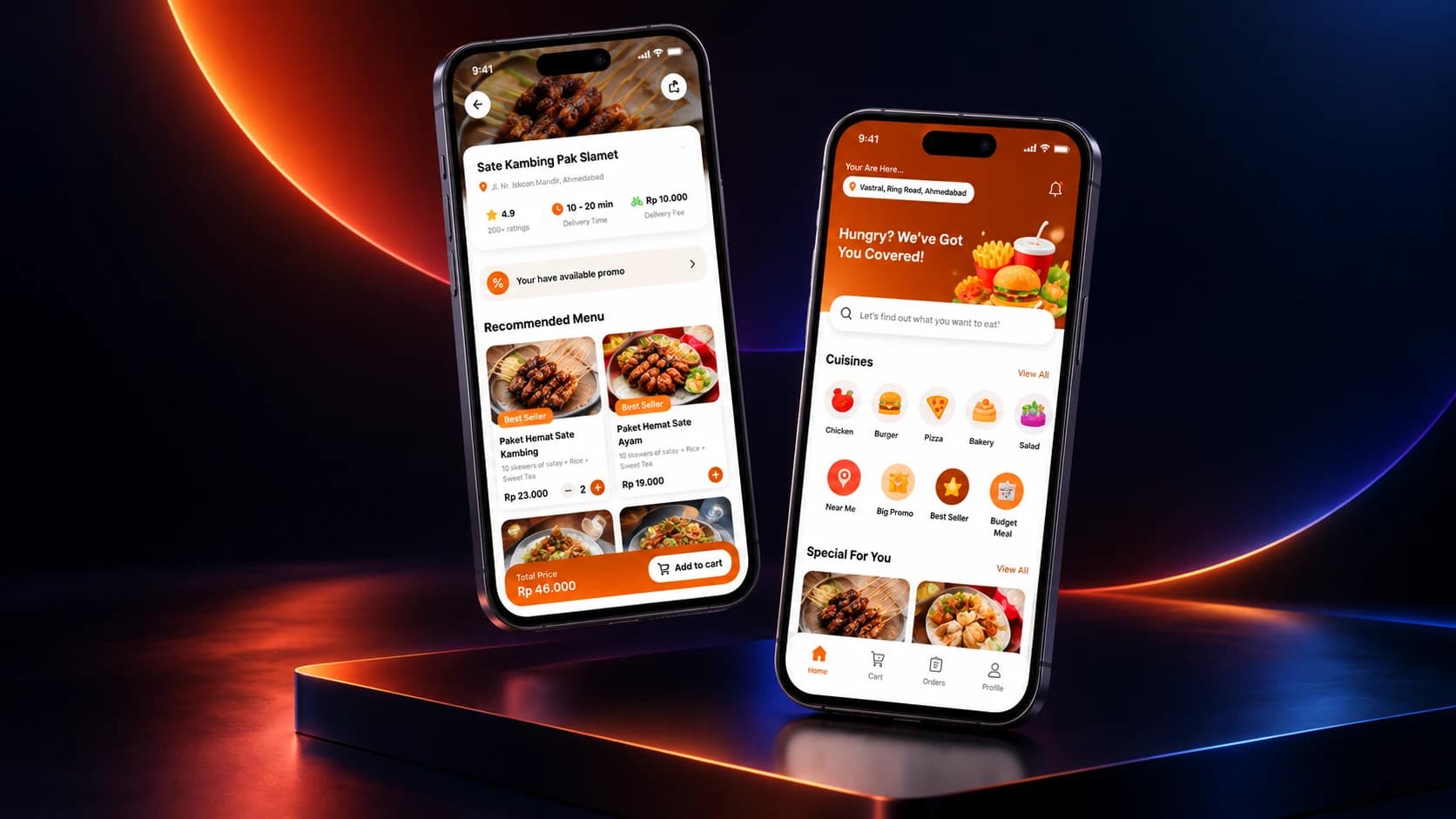 Plateful - A food ordering system that follows the order from the kitchen to the door